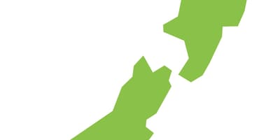 Карта Новай Зеландыі ПНГ
